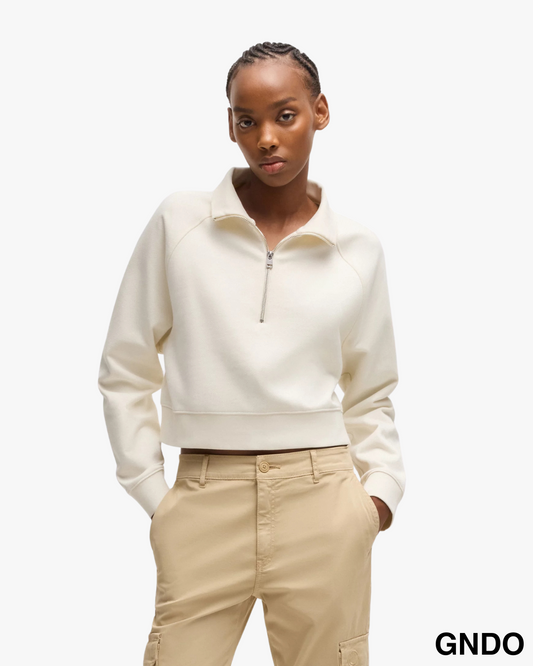 Kadın Yakalı Fermuarlı Sweatshirt "YZ55"