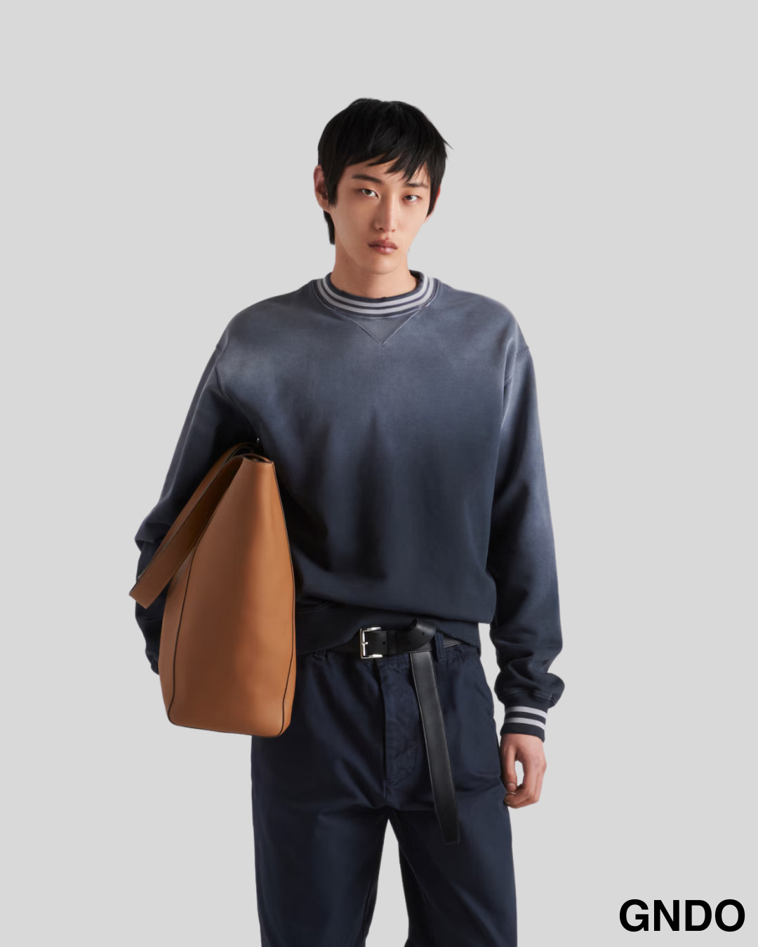Erkek Lacivert-Siyah Geçişli Sweatshirt "LWW"
